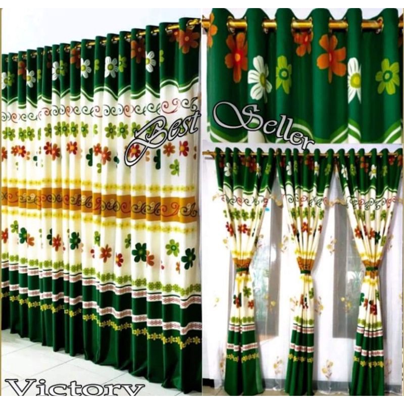 Gorden Smokering/ukuran 135 x 220cm /Gorden polos /Gorden cantik/Gorden pintu dan jendela
