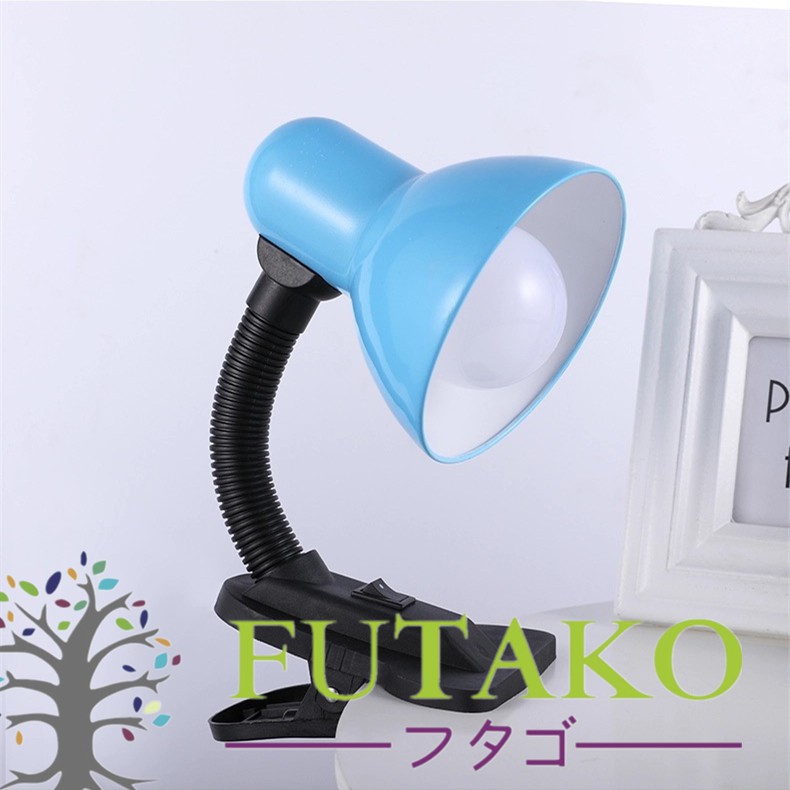 FUTAKO Lampu Meja Belajar Jepit Leher Flexible GRATIS BOHAM WARNA RANDOM