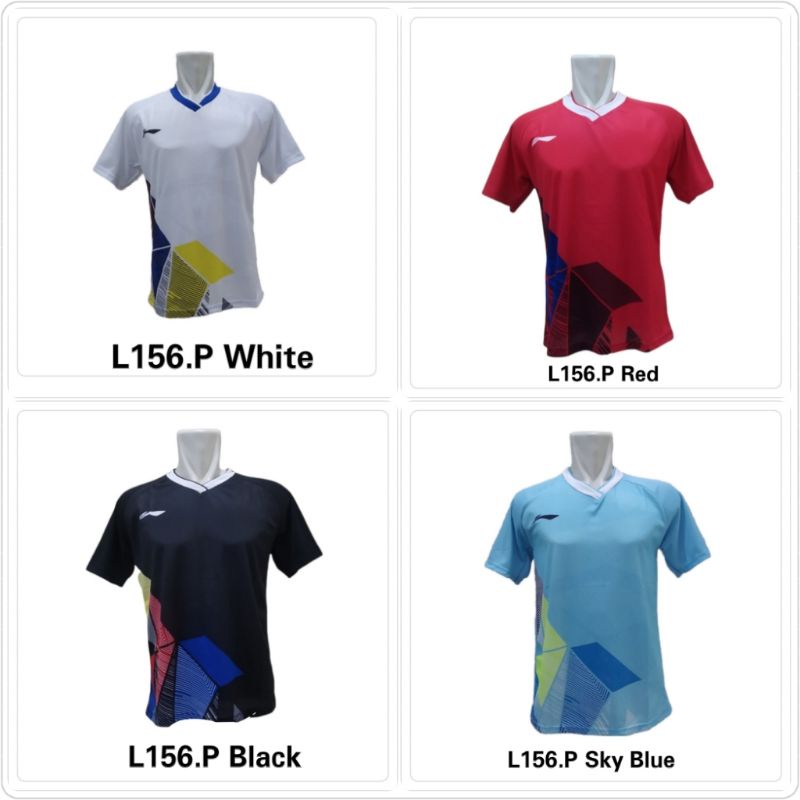 Baju Badminton / Kaos Jersey Atasan Bulutangkis L156 Polos