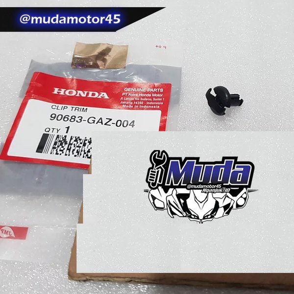 CLIP TRIM HONDA 90683-GAZ-004 90683GAZ004KLIP BAUT RIVET KANCING AN KOLONG SPAKBOR CB150R CBR150R CB
