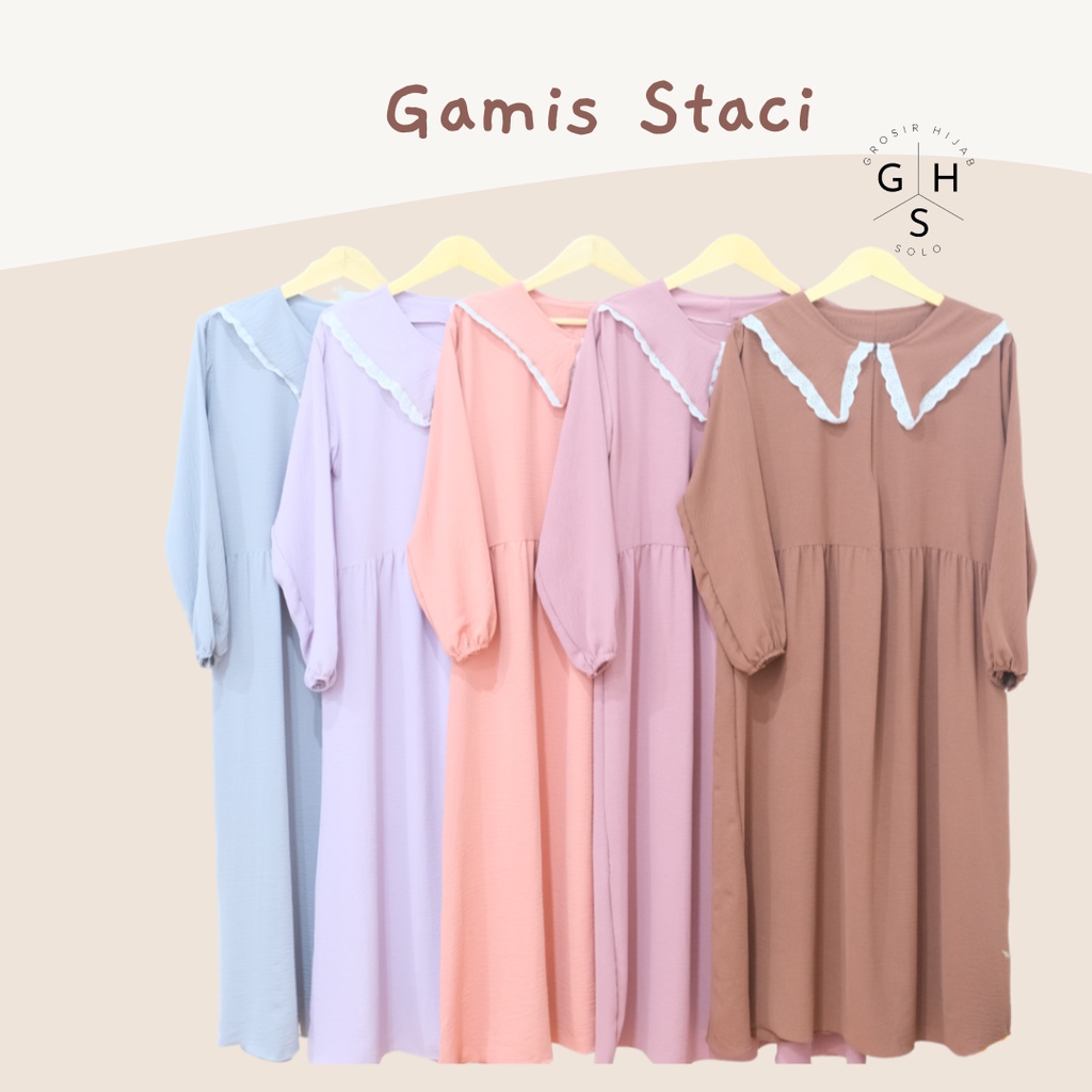 (MGA) GAMIS STACI MIDI DAILY BUSUI DRESS RAYON CRINCLE