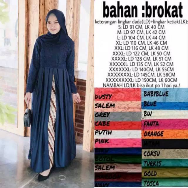 Stelan kebaya modern brukat Kartini jumbo Bigsize ld 150