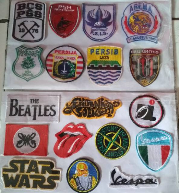 Aneka emblem patch bordir ready stok