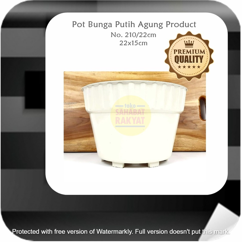 RML764W1 - Pot Bunga Bulat Putih Agung Product