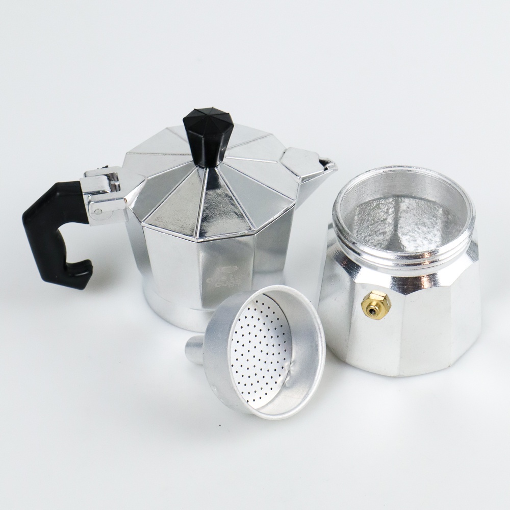 Moka Pot Murah / Moka Pot  Alat Pembuat Kopi Espresso -Silver