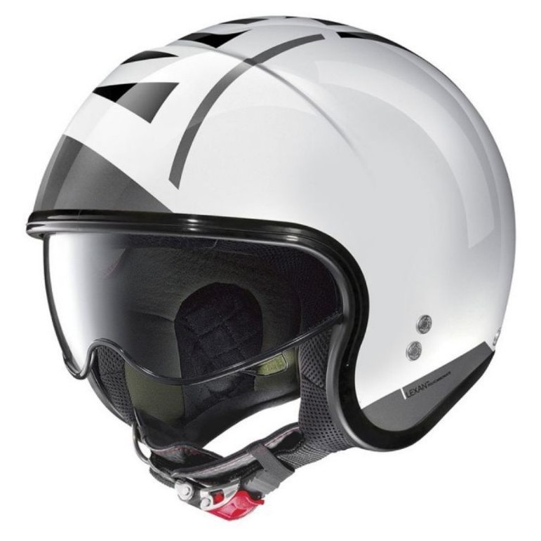 Helm Retro Klasik Nolan N21 Avant Garde 095 Metal White SNI