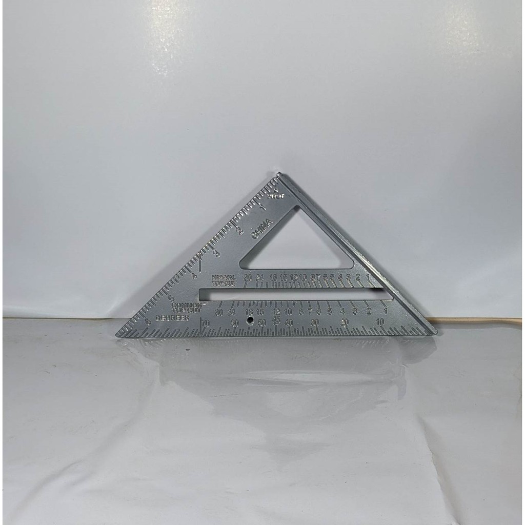 

Penggaris Siku Segitiga Aluminium 7 Inch Speed Square Right Angle Triangle Ruler Premium Quality