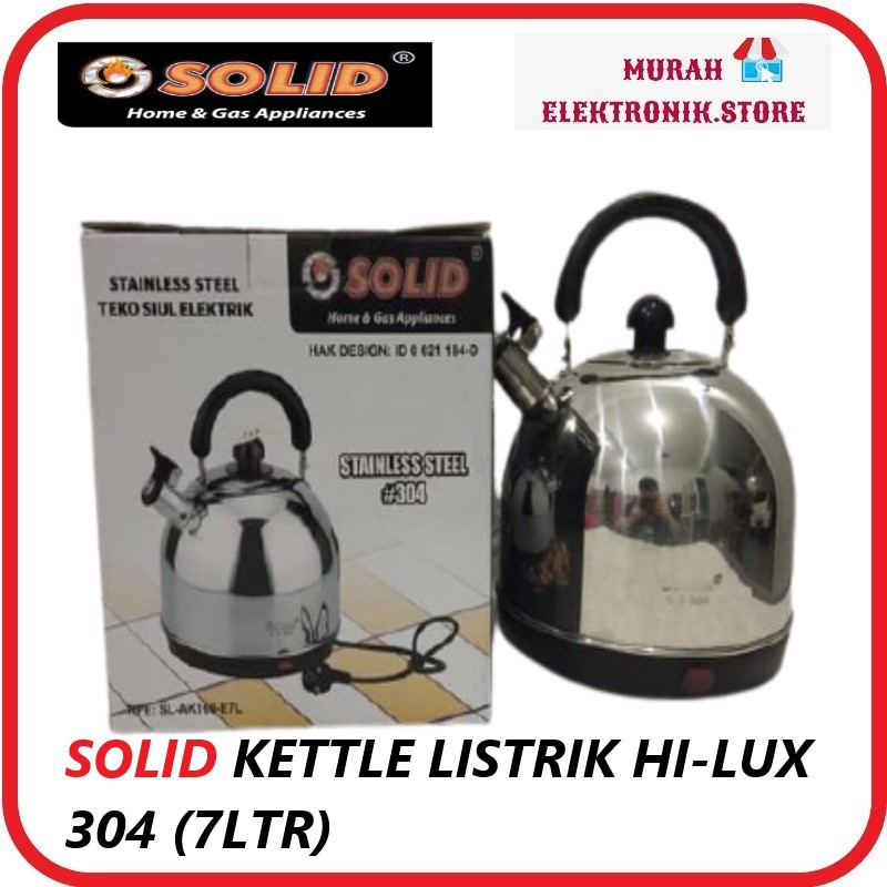 Solid Teko Listrik Bunyi Siul 7 Liter SL-AK166 7L / Ceret / Kettle Elektrik 7.0L Whistling Kettle