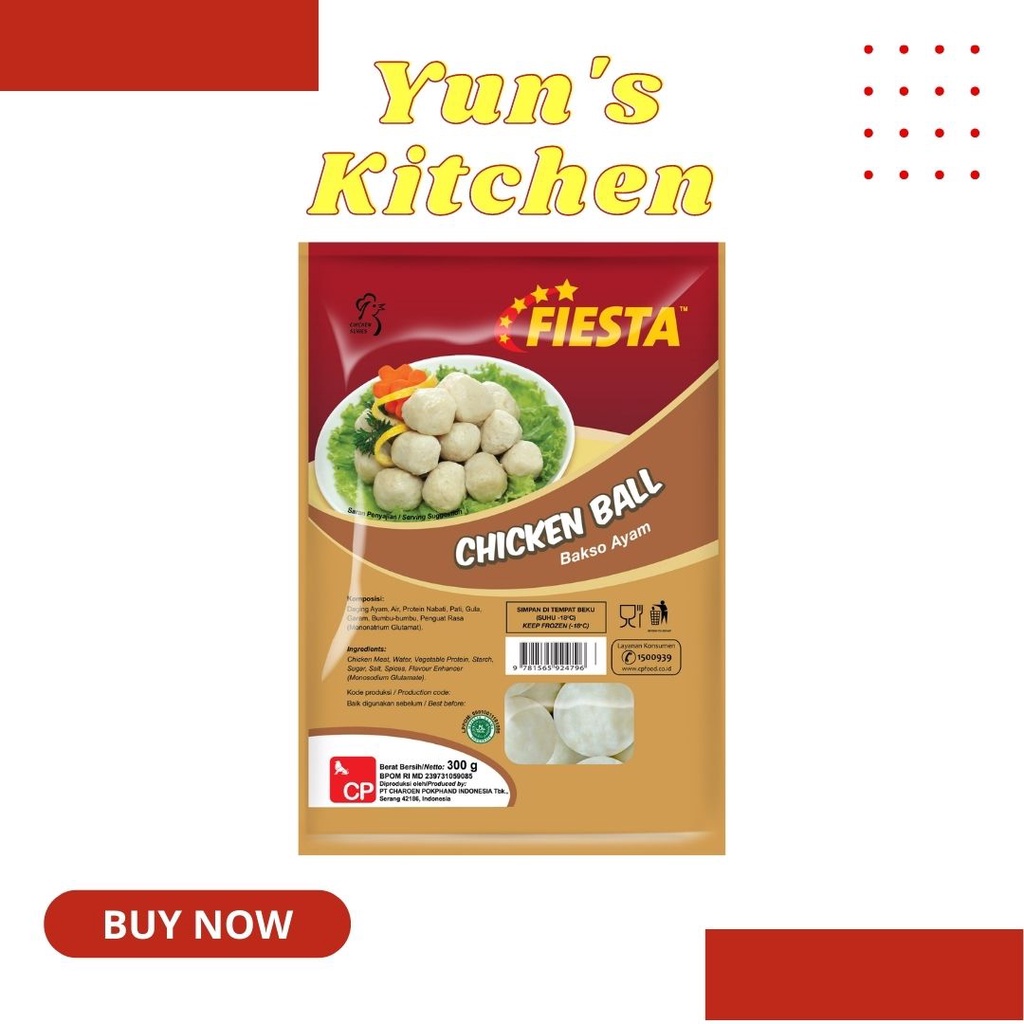 Jual Fiesta Chicken Ball Bakso Ayam 500 Gr Frozen Food Shopee