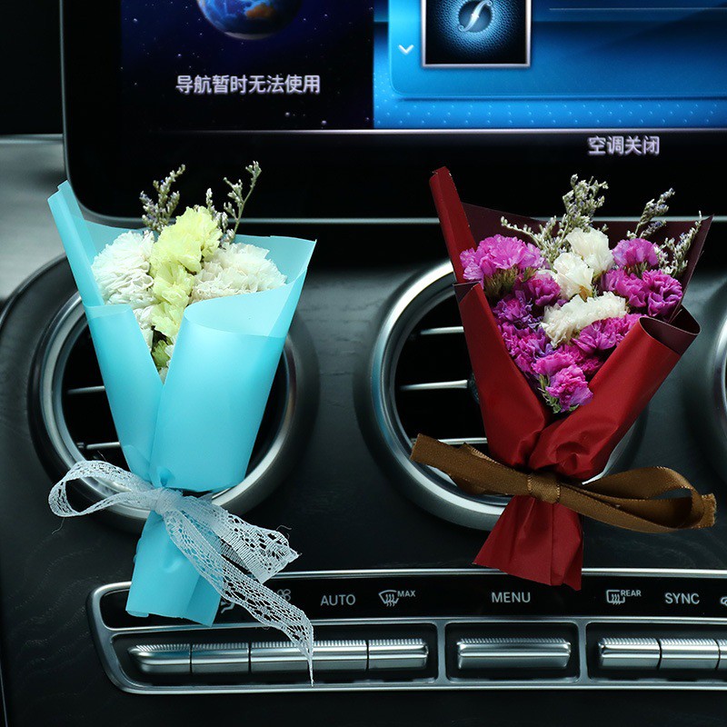 Mini Flower Bouquet Aesthetic Parfum Bunga Jepit AC mobil