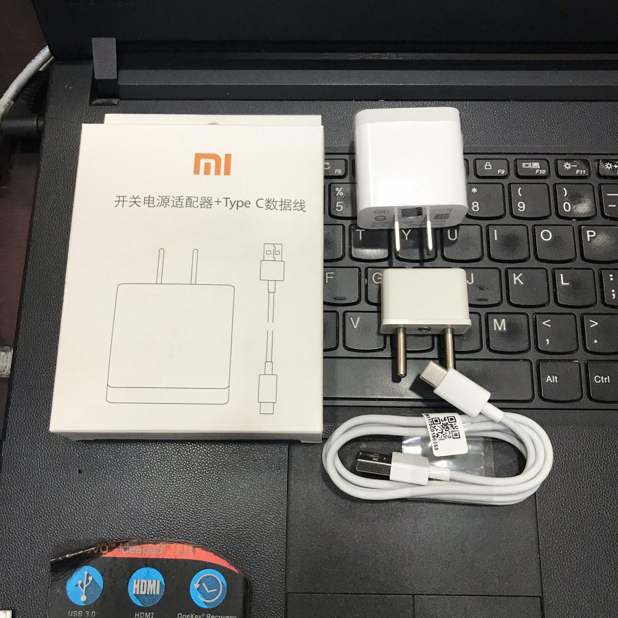 Charger Xiaomi MDY-08-ES Type C 3A + USB Colokan