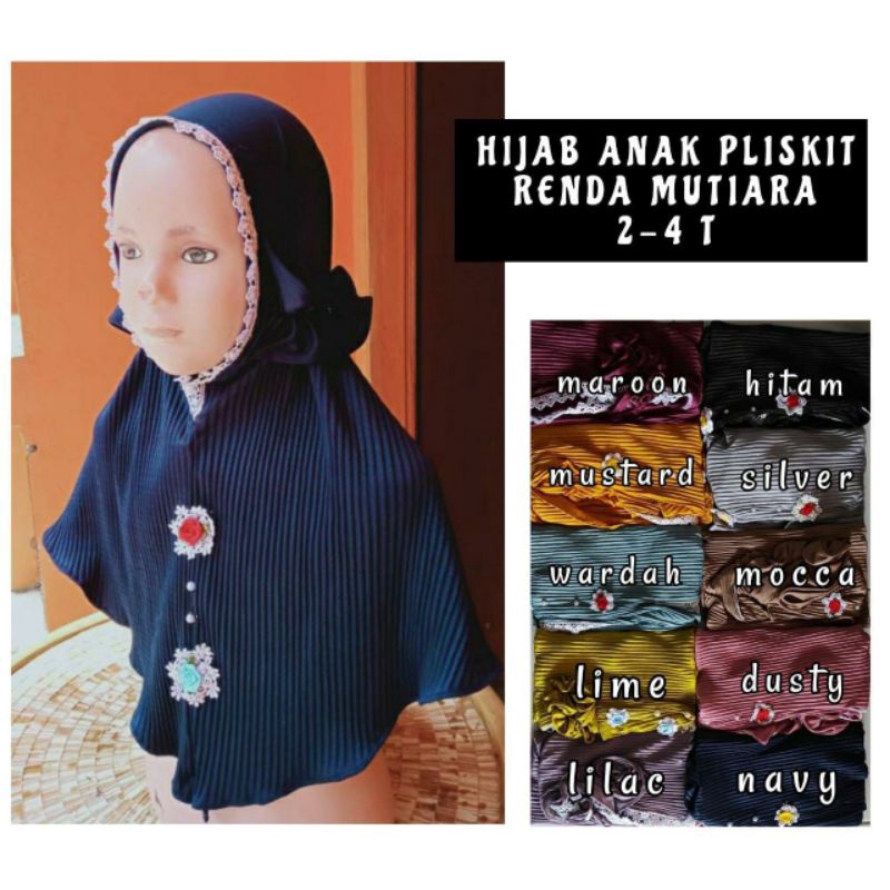 JILBAB ANAK PLISKET INSTAN BERGO