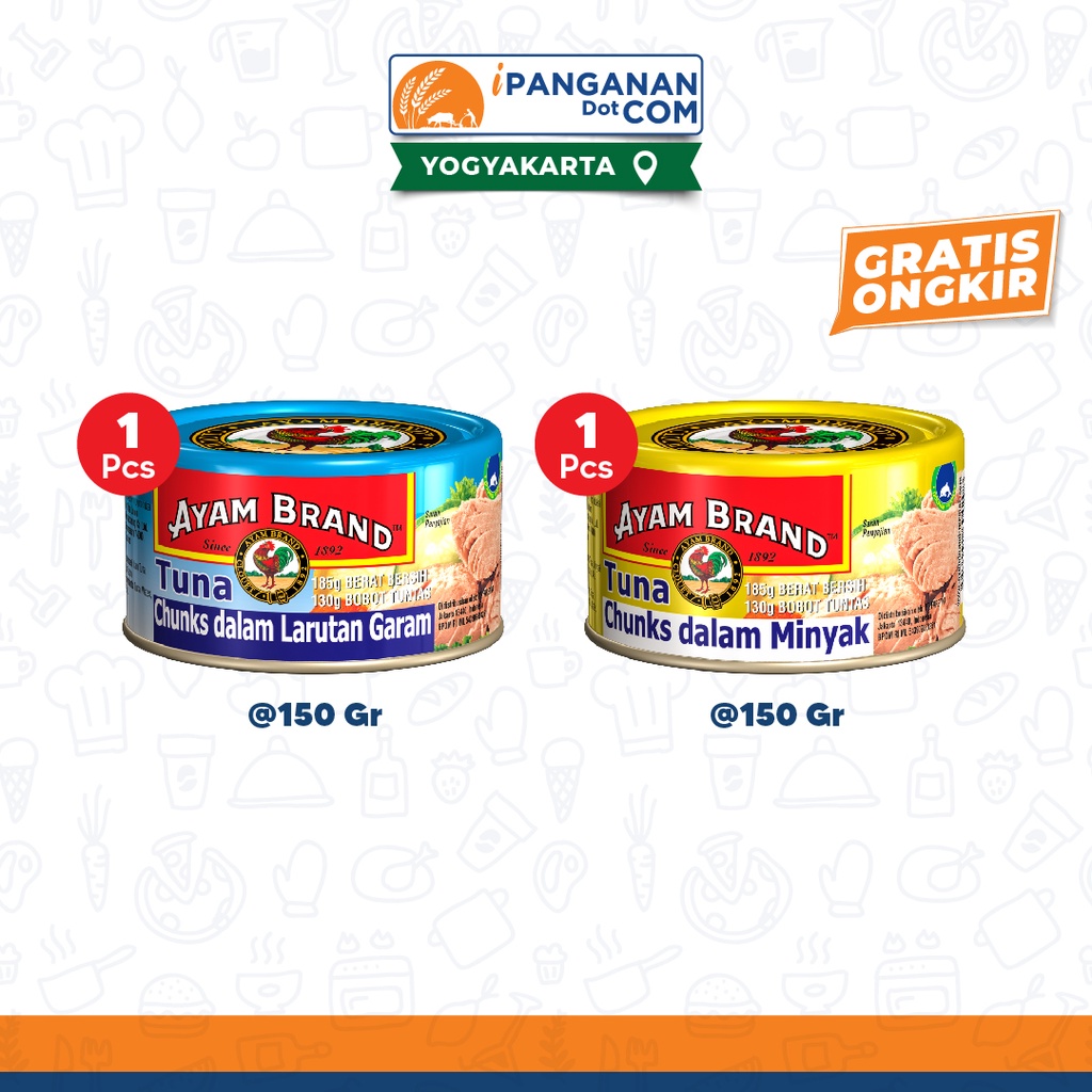 

Paket Ayam Brand 2 - Tuna Chunk In Brine 150 Gr dan Tuna Chunk In Oil 150 Gr [Gratis Ongkir] - YGK