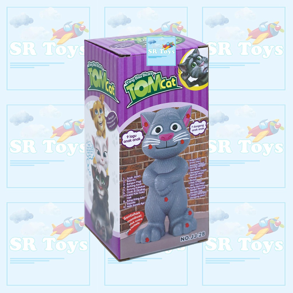 Boneka Talking tom cat &amp; Singing Tomcat Bahasa Indonesia Rekam Suara