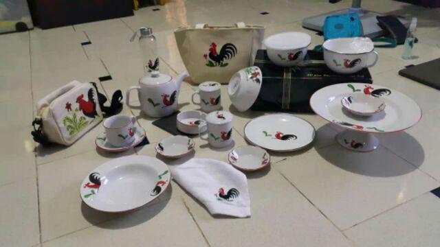 1 Pc Sapu Tangan Handuk Motif Catra Ayam Jago Ukuran 32 X 30cm