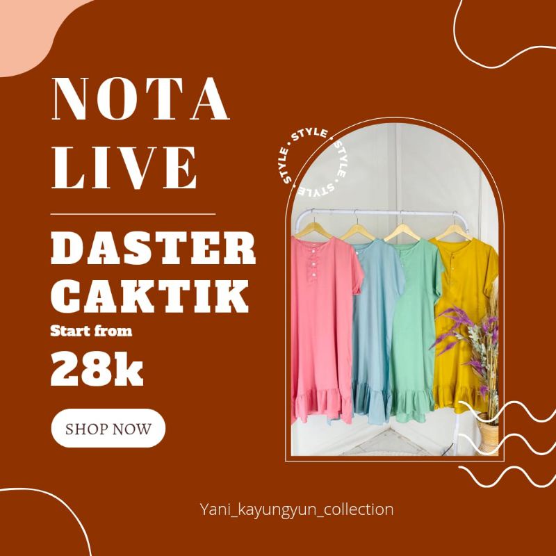 NOTA LIVE DASTER CANTIK SALE RIJEK