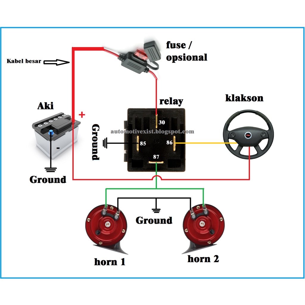 KLAKSON KEONG TRUK MERK TMC 24 VOLT KOMPLIT GRATIS RELAY 24 VOLT TRUCK BUS TRONTON