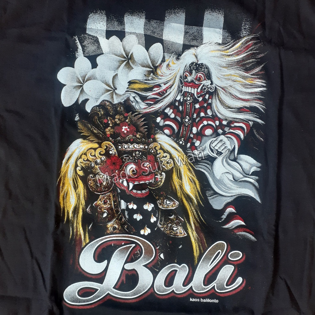 Baju Kaos Distro Barong rangda Bali Lonto katun tebal