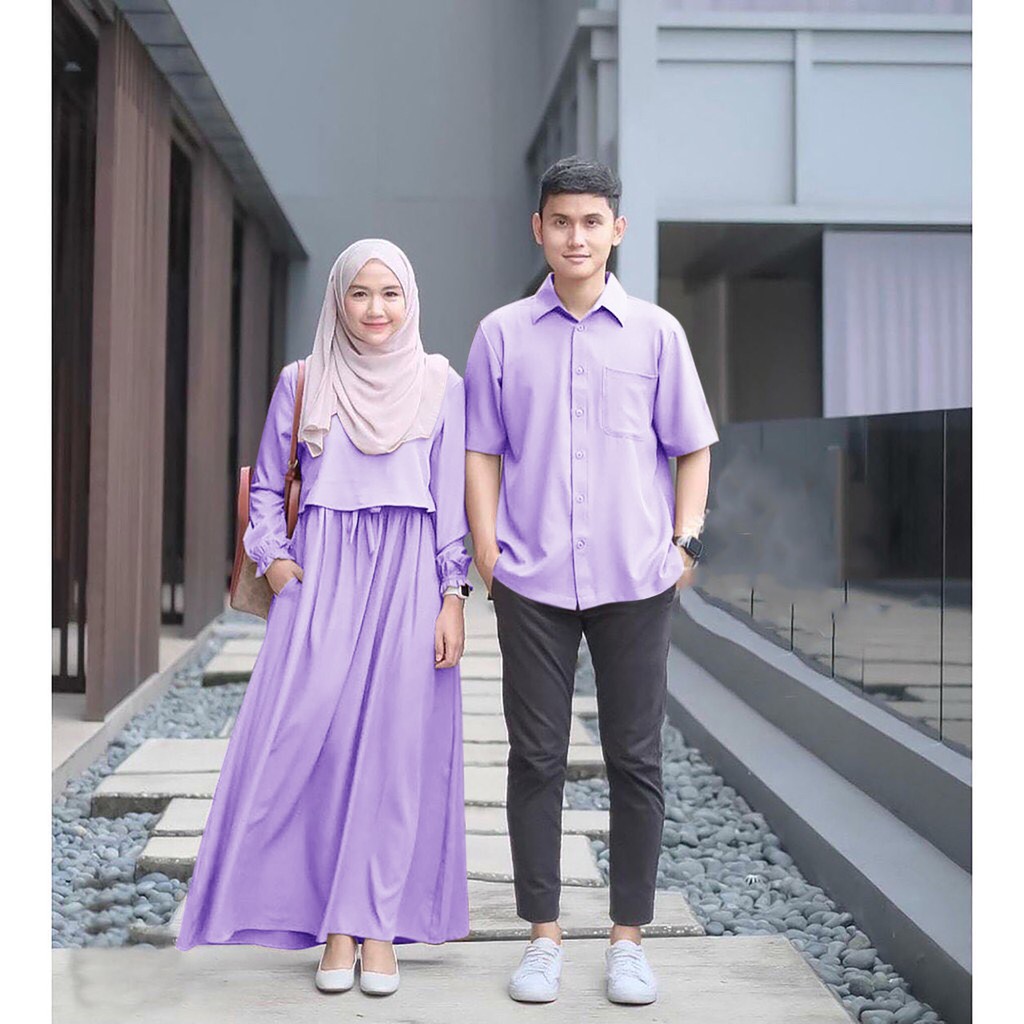 Nino Couple Gamis Dan Kemeja Fashion Muslim Wanita BJ