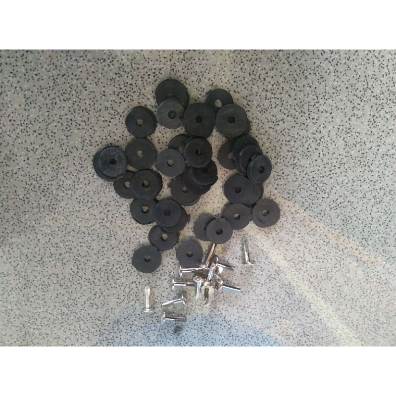100pcs Paku belah plus ring plastik keling belah keling rivet tali helm || Dll