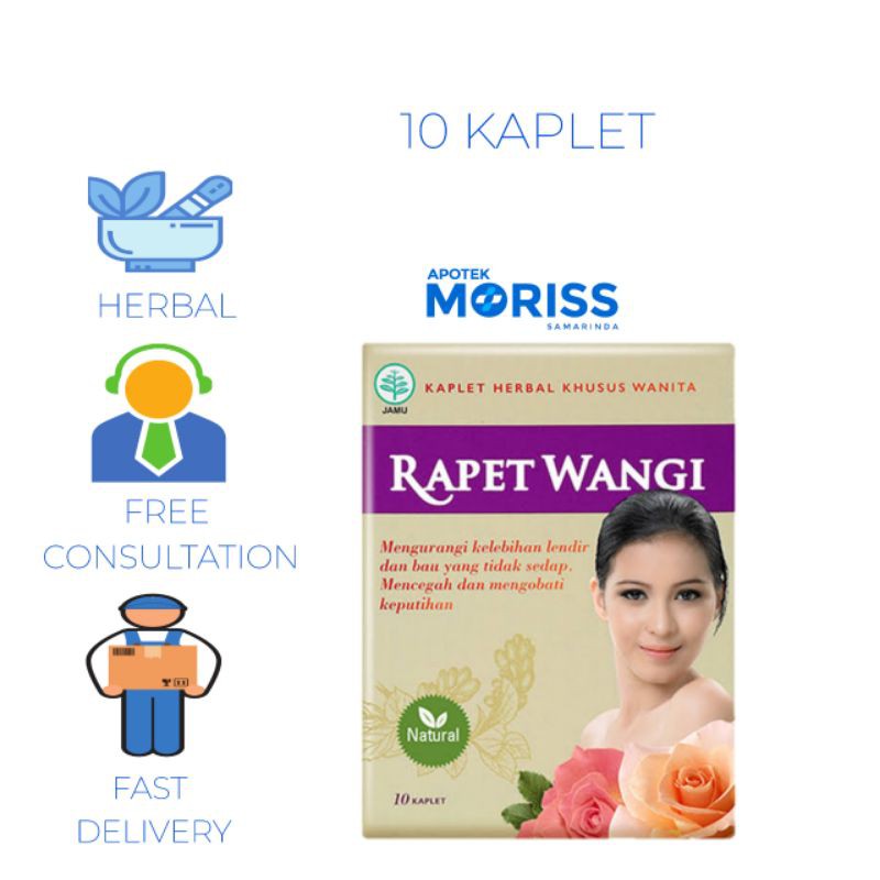 

Rapet Wangi Box (1 strip isi 10 butir) - Jamu Herbal Wanita