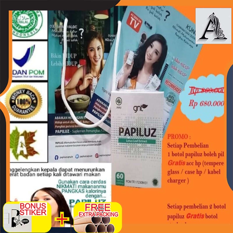 

Promo Papiluz slimming Herbal. FREE GIFT botol starbuck