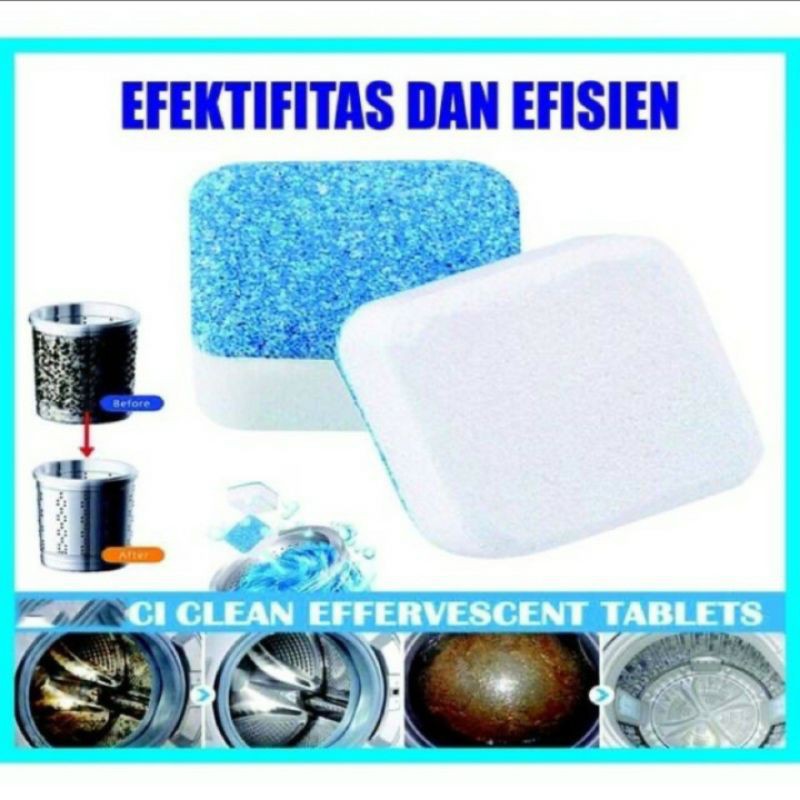 OBAT ANTI BAKTERI TABLET PEMBERSIH MESIN CUCI