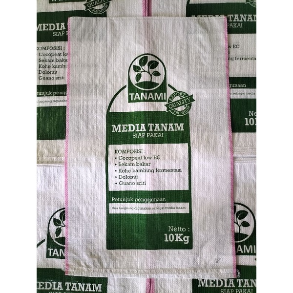

karung sablon 45x71 cm (custom) 1 warna untuk pupuk/media tanam, min order 100pcs