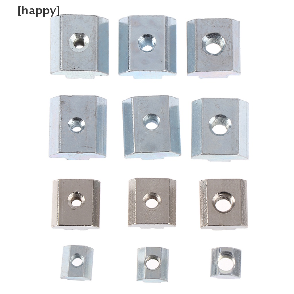 10pcs T Sliding Hammer Nut Block Bentuk Persegi M4 M5 M6 Nut 20 / 30 / 40 / 45