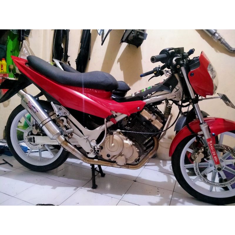 KNALPOT SATRIA FU ROADRACE LIMALIIKUR RACING ORIGINAL