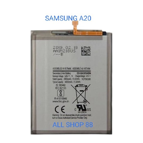 BATRE BATTERY BATERE SAMSUNG A20 ORIGINAL