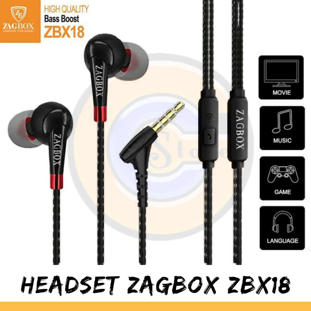 Headset Zagbox Zbx18 High Quality Bass Boost