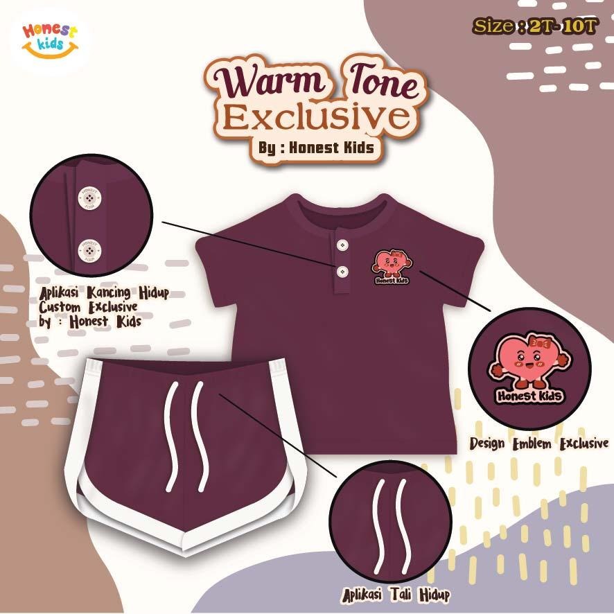 SETELAN ANAK UNISEX WARNA WARM TONE USIA 2-10 TAHUN