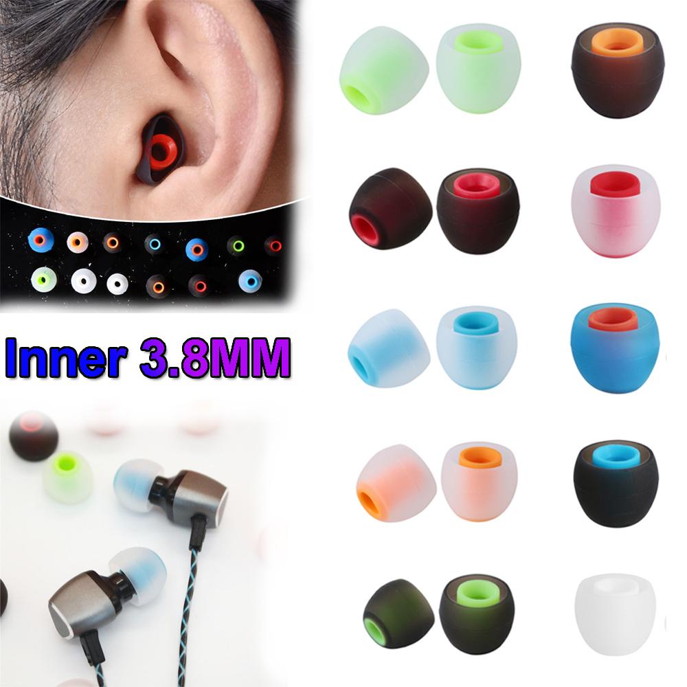 Wonder 12pcs 3.8mm Tips Telinga Silikon Headphone Warna-Warni Earphone In-ear Lembut