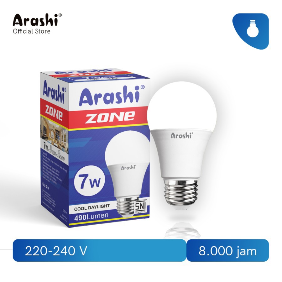 Lampu Bohlam LED Arashi Zone 7 W LED Bulb Arashi ZONE 7 watt CDL