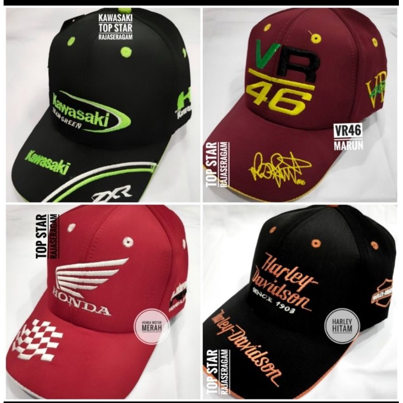 Topi Otomotif Moto GP F1 Baseball Trucker Honda Yamaha Motor Bordir