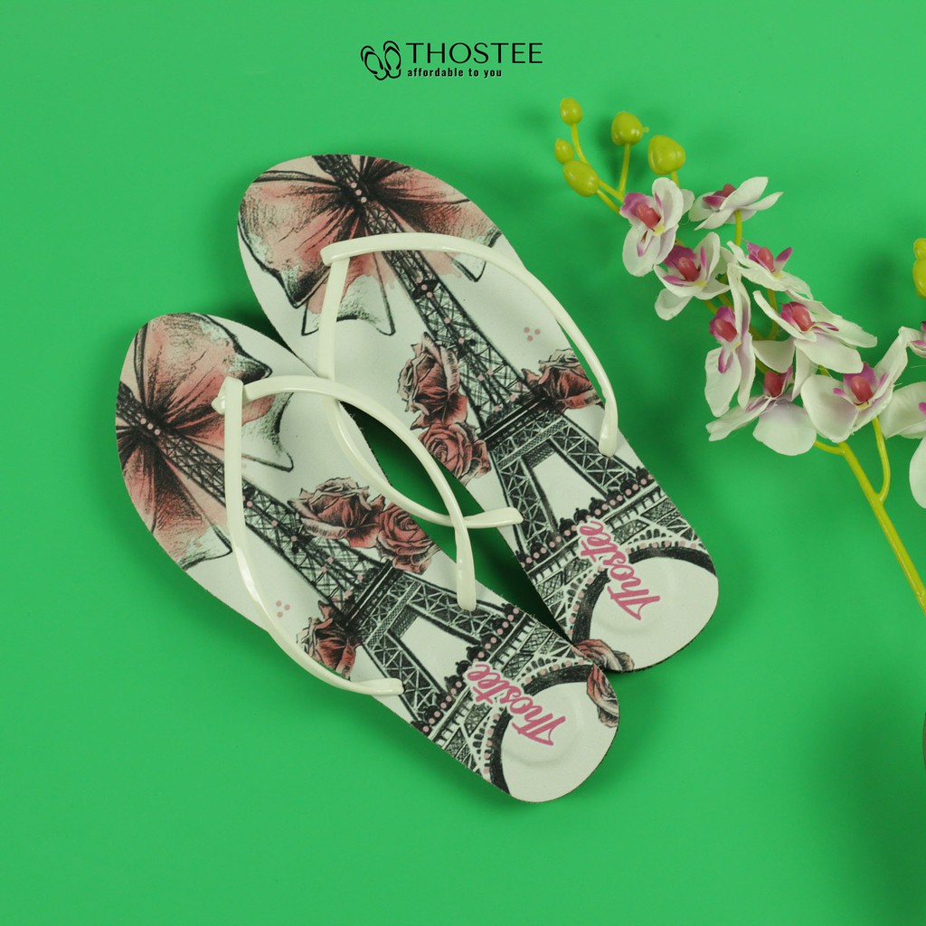 Sandal Jepit Wanita UV Printing Thostee Rubby 06 Paris Menara Eiffel pusatmode1234