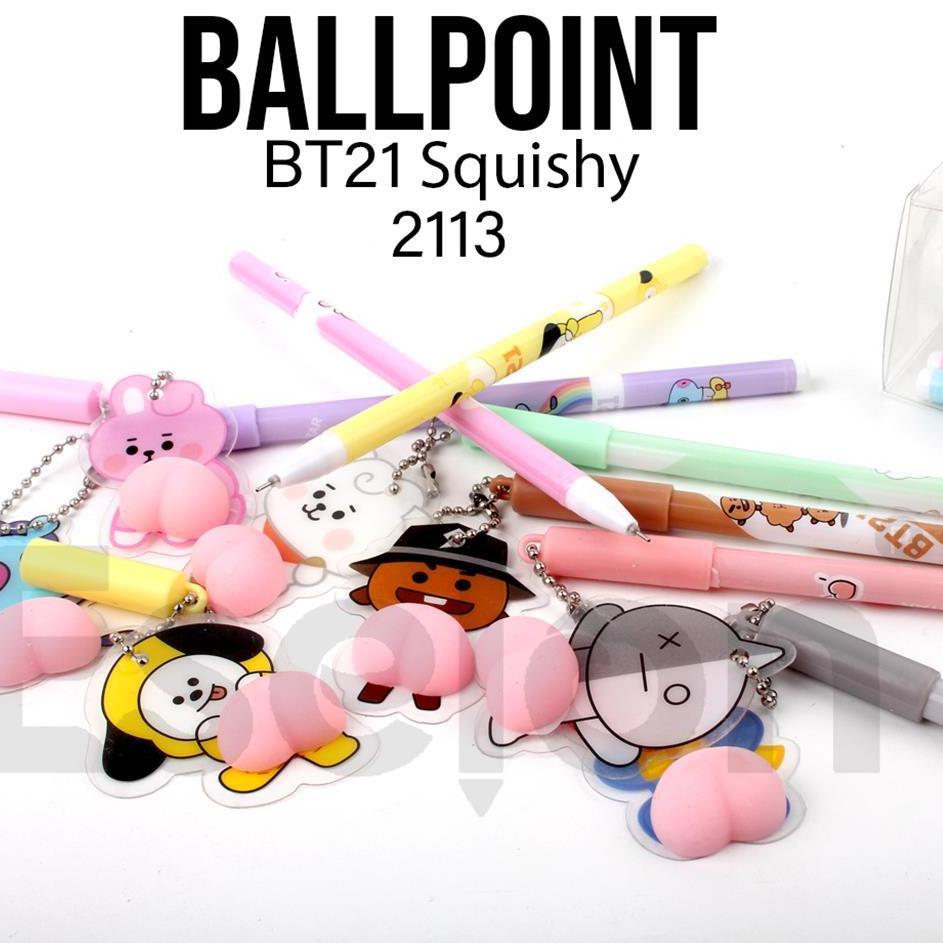 

Paling Kekinian 12pcs Pulpen Squishy BT21 2113 / 1pack Pulpen Gel Fancy
