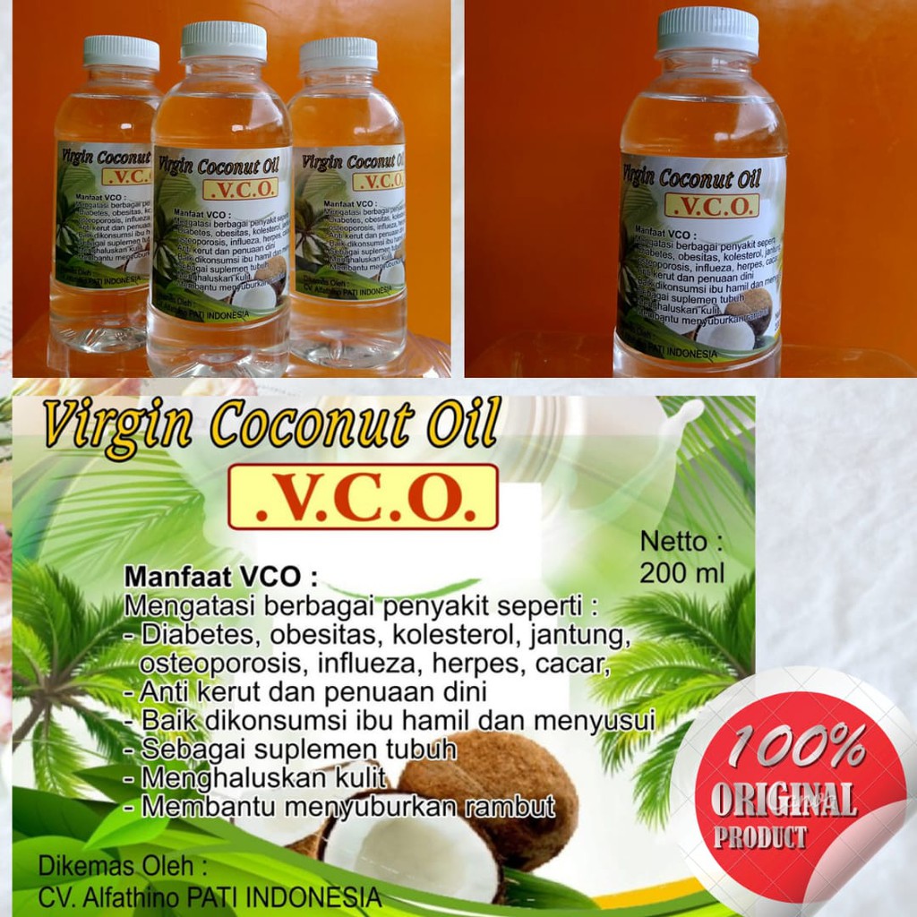 

VIRGIN COCONUT OIL │ VCO 200 & 250 ML │ MINYAK KELAPA MURNI 100%