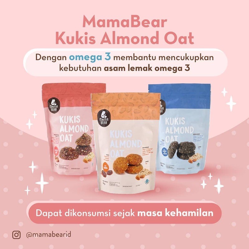 Mamabear Kukis Almond Oat - Pelancar Asi Booster