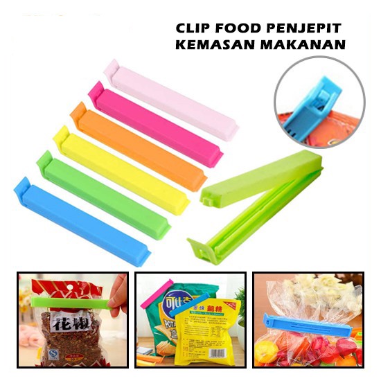 Clip Food Penjepit Plastik Bungkus Makanan Klip Sealing Snack Sealer Segel Jepit Ringan Cemilan