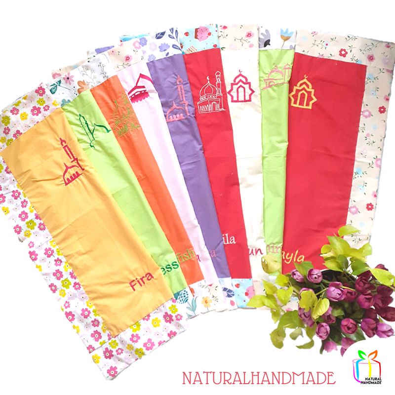Souvenir Ulang Tahun Anak Unik Custom Handmade Sajadah Travel Katun