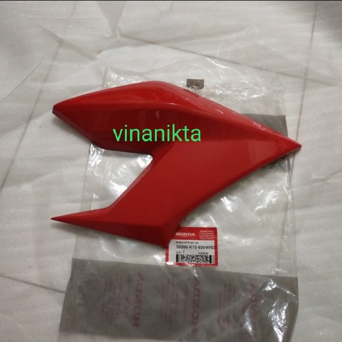 Shroud r sayap luar cb 150 led K15G kanan merah original