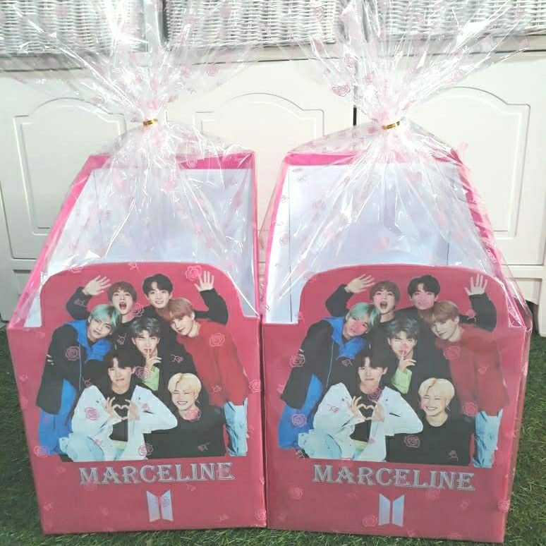 Hampers Goodie Bag ulang tahun BTS Stationery Box ukuran jumbo 20 x 30cm