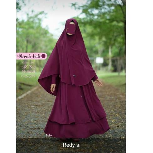 Terbaru.. Gamis Muslimah MARWAH SET (Gamis + Khimar+cadar) by Azda