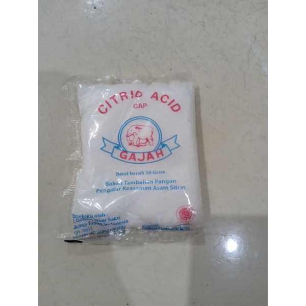 

citric acid atau asam sitrat cap gajah 50gr