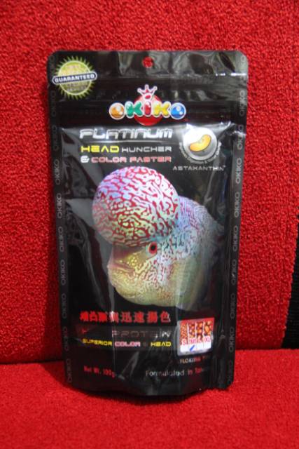 Okiko quick/ platinum/ head up pellet ikan louhan impor