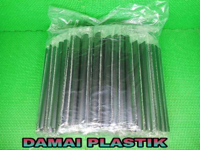 SEDOTAN PLASTIK 12MM 18CM 100PCS Sedotan Bubble Boba Cochoc Steril Bungkus Plastik Hitam 12 mm 18 cm