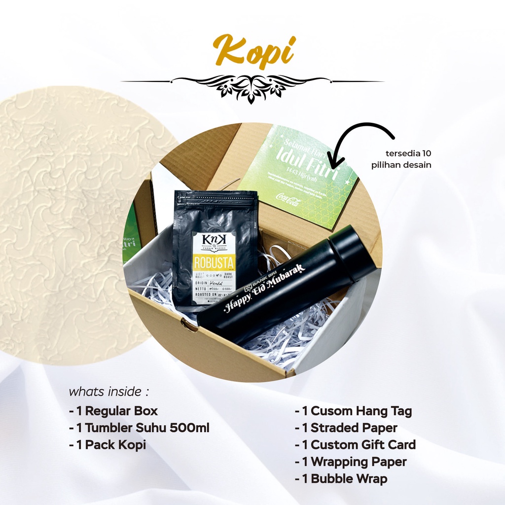 

Hampers Idul Fitri/Hampers Ramadhan - Paket Tumbler Suhu + Kopi