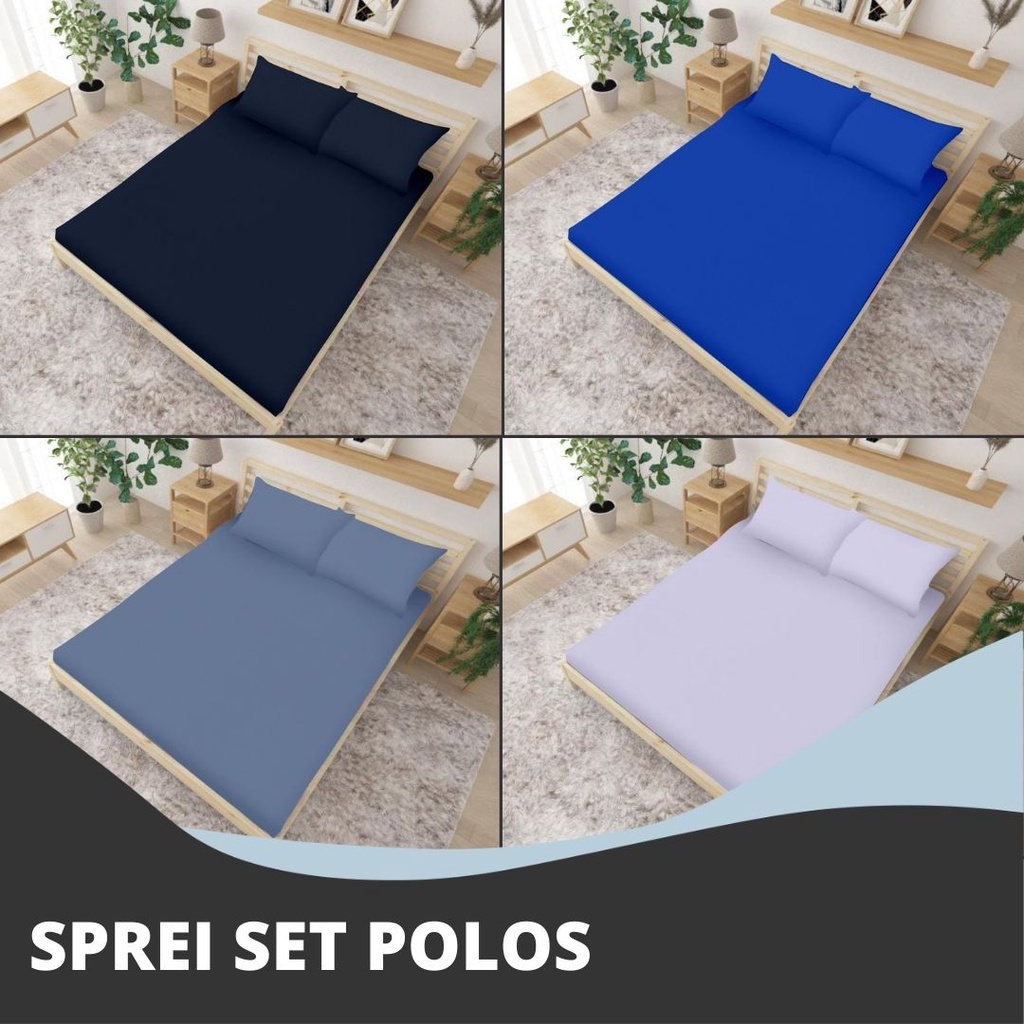 Sprei Set Polos Sandy Collection ( 120x200 / 160x200 / 180x200 ) Banyak Warna II